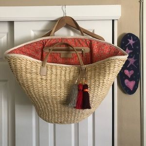 India Hicks Riviera Basket Rapeseed Large Tote